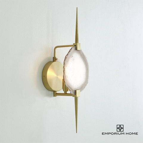 Eclipse Agate Sconce Satin