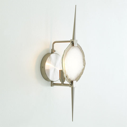 Eclipse Agate Sconce Satin